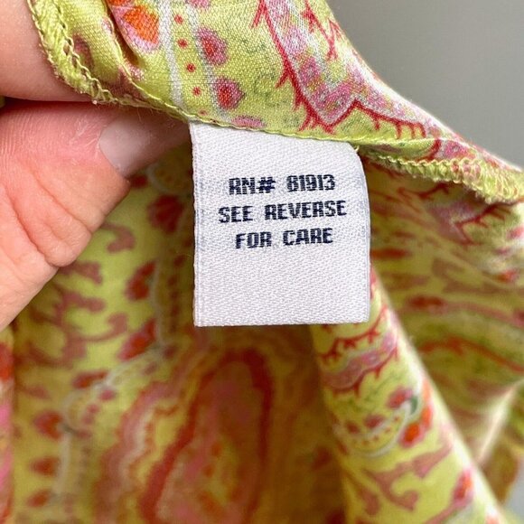 Robert Graham Tunic Blouse Top Womens L Multicolor Long Sleeve Tasseled Prints - Picture 7 of 10